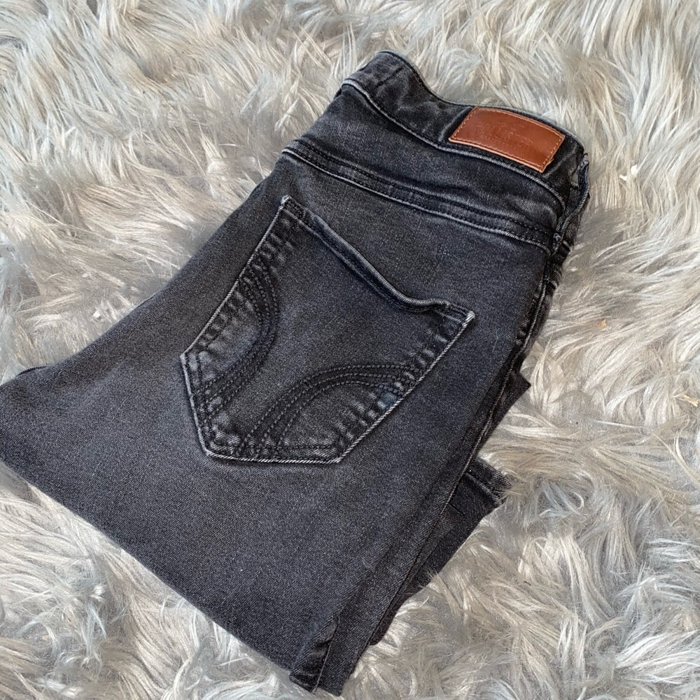 Hollister black high rise skinny jeans